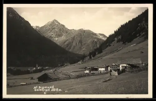 AK St. Sigmund, Panorama mit Gaiskogel und Gehöften