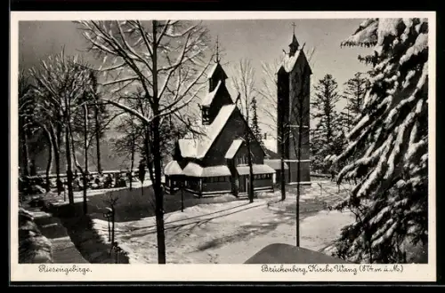 AK Brückenberg /Riesengebirge, Kirche Wang