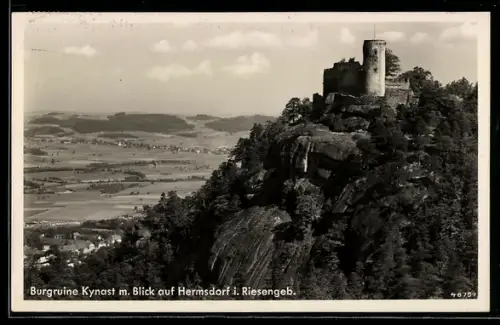 AK Hermsdorf i. Riesengeb., Burgruine Kynast
