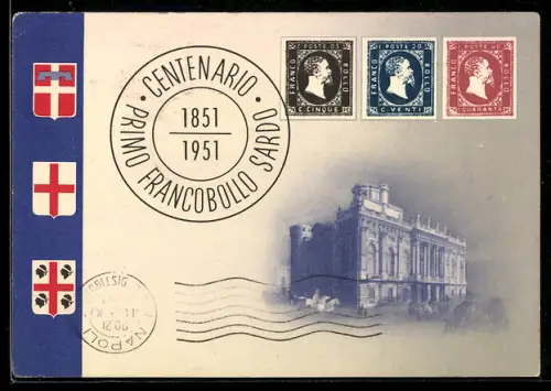 AK Torino, Centenario Primo Francobollo Sardo 1851-1951