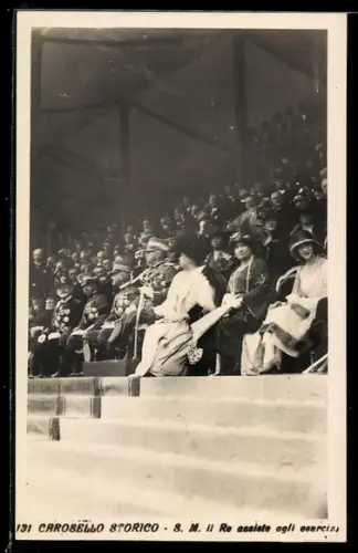AK Torino, Carosello Storico, S. M. il Re assiste agli esercizi