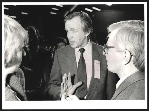 Fotografie sowjetischer Diplomat Valentin Falin auf intern. Kongress der Naturwissenschaften 1986