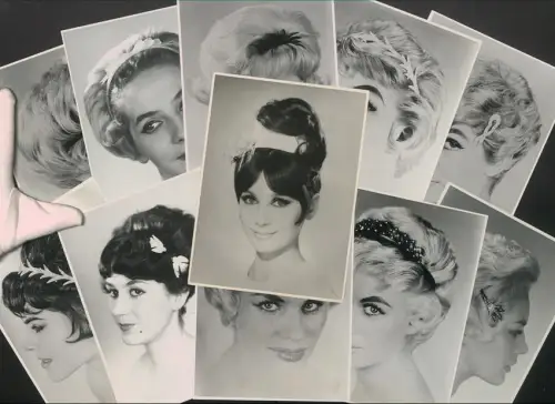 10 Fotografien Damen-Haarschmuck, Schildpatt-Haarreifen, Perlmutt-Diadem mit Blattmotiv, Vogel-Haarclips, Haarspangen