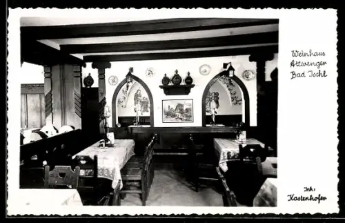AK Bad Ischl, Weinhaus Attwenger, Innenansicht