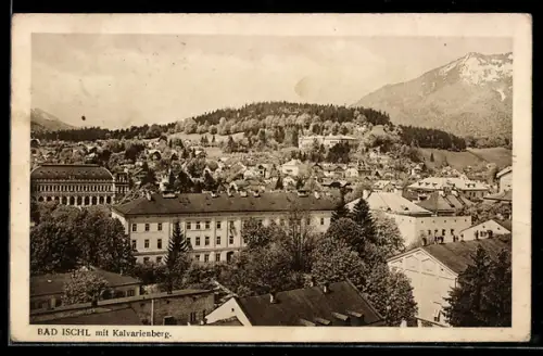 AK Bad Ischl, Teilansicht mit Kalvarienberg