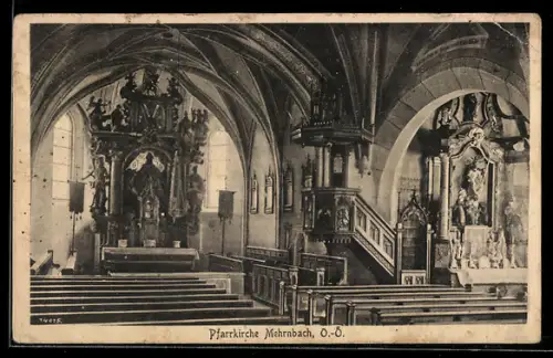 AK Mehrnbach /O.-Ö., Pfarrkirche, Innenansicht