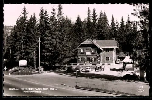 AK Bad Goisern am Hallstättersee, Pötschenpass, Gasthaus Pötschenpasshöhe
