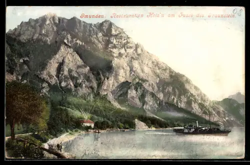 AK Gmunden, Restaurant Hois`n am Fuss des Traunsteins