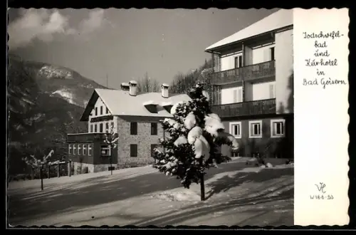 AK Bad Goisern, Jodschwefelbad und Kurhotel im Winter