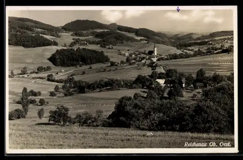 AK Reichenau /Ob. Oest., Gesamtansicht mit Kirche u. Umgebung