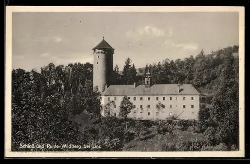 AK Kirchschlag bei Linz, Schloss und Ruine Wildberg