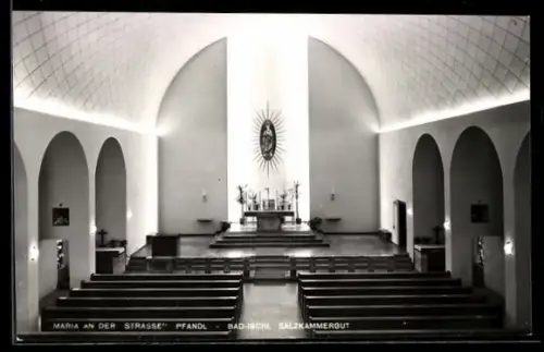 AK Bad Ischl, Pfandl im Salzkammergut, Kirche Maria an der Strasse, Innenansicht