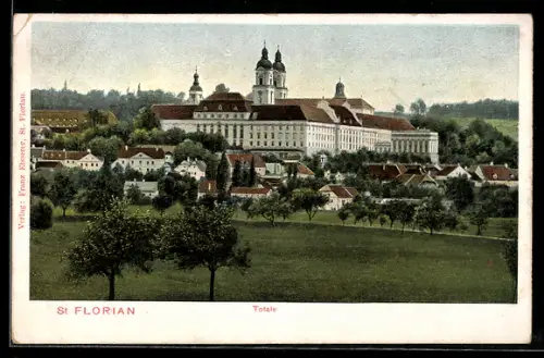 AK St. Florian, Stift mit Klosteranlage, Totale