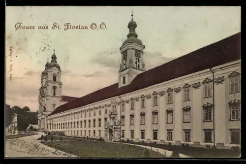 AK St. Florian /O. Ö., Stift mit Kirche