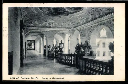 AK St. Florian /O.-Oe., Gang im Kaiserstock