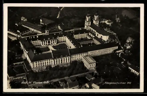 AK St. Florian /O.Ö., Stift, Fliegeraufnahme