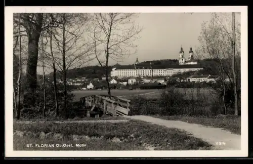 AK St. Florian /Ob. Oest., Stift mit Kirche