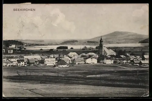 AK Seekirchen, Teilansicht mit Kirche