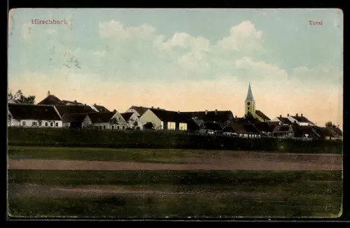 AK Hirschbach /N.-Oe., Totalansicht mit Kirche