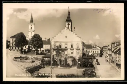 AK Waidhofen a. d. Thaya, Platz mit Rathaus