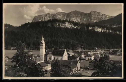 AK Bezau, Gesamtansicht mit Kirche