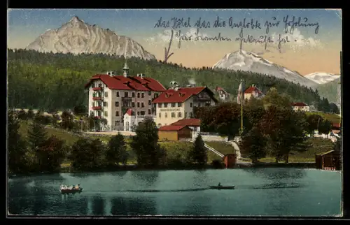 AK Lansersee, Hotel mit Serles und Habicht
