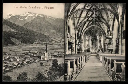 AK Bramberg i. Pinzgau, Pfarrkirche, Innenansicht