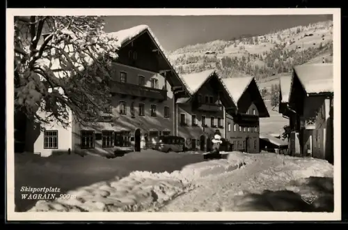 AK Wagrain, Ortspartie im Winter