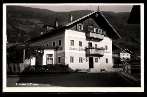 AK Bramberg im Pinzgau, Gasthaus, Strassenansicht