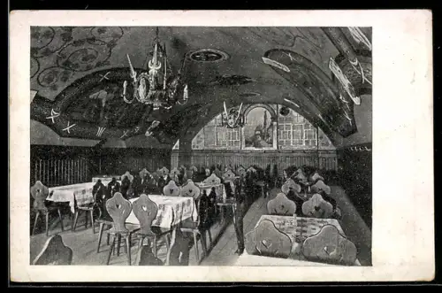 AK Wien, Gaststätte Klosterneuburger Keller, Renngasse 10, Inh. J. Bandera, Rittersaal