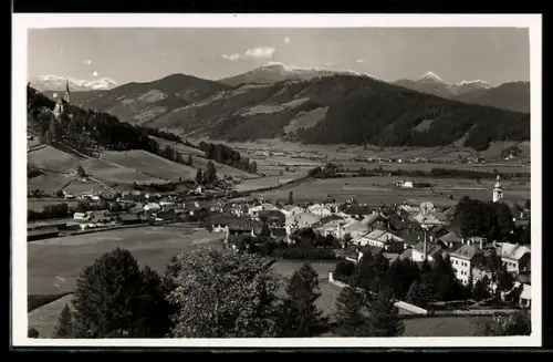 AK Tamsweg in Lungau, Panorama mit Ort und Kirche