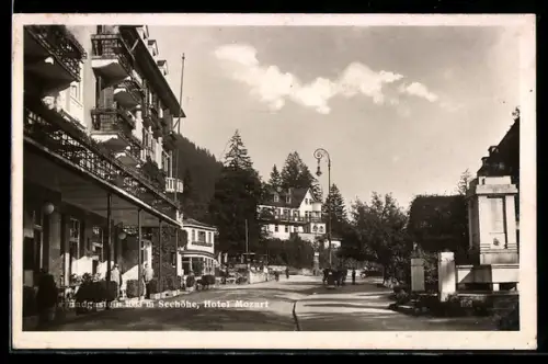 AK Badgastein, Promenade mit Hotel Mozart