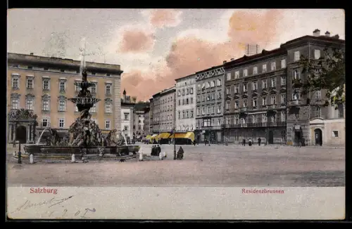 AK Salzburg, Am Residenzbrunnen