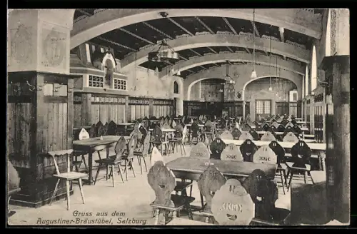 AK Salzburg, Gasthaus Augustiner-Bräustübel