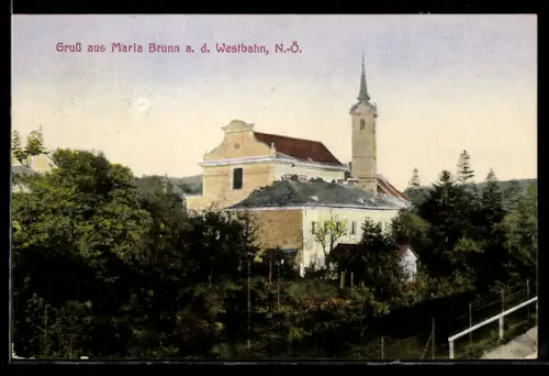 AK Maria Brunn a. d. Westbahn, Blick zur Kirche