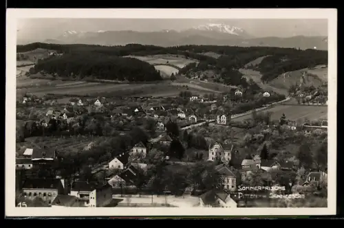 AK Pitten b. Schneeberg, Panorama mit Häusern aus der Vogelschau