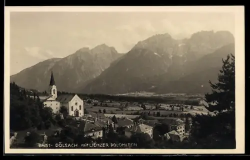 AK Dölsach, Blick gegen die Lienzer Dolomiten