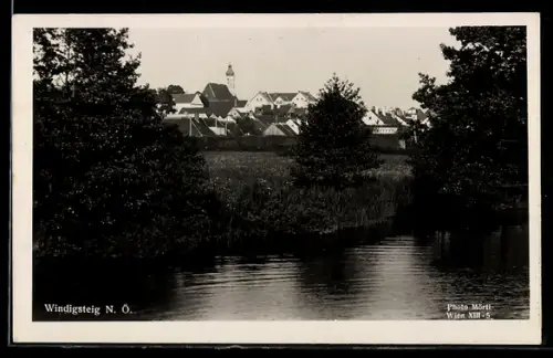 AK Windigsteig /N. Ö., Blick über Gewässer