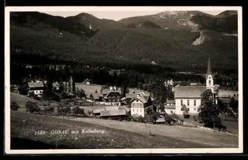 AK Gosau /Kalmberg, Panorama mit Kirche