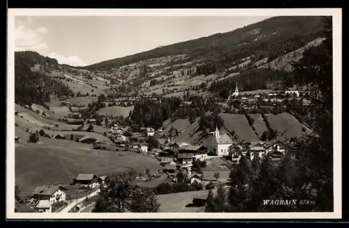 AK Wagrain, Ortsansicht aus der Vogelschau