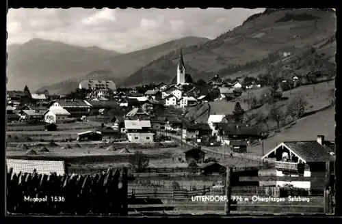 AK Uttendorf /Oberpinzgau, Panorama mit Kirche