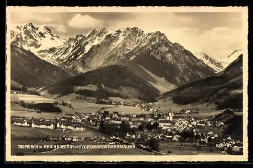 AK Trofaiach, Panorama mit Reichenstein und Vordernberger Mauer