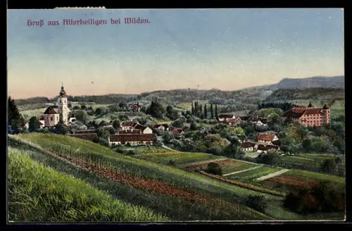 AK Wildon, Ortsansicht mit Allerheiligen
