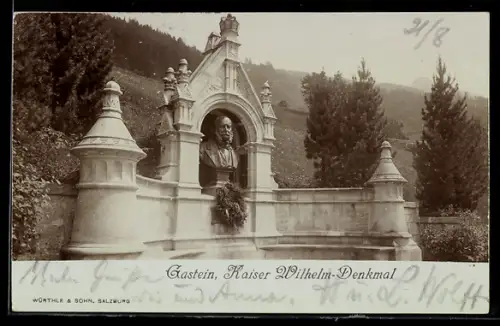 AK Gastein, Kaiser Wilhelm-Denkmal
