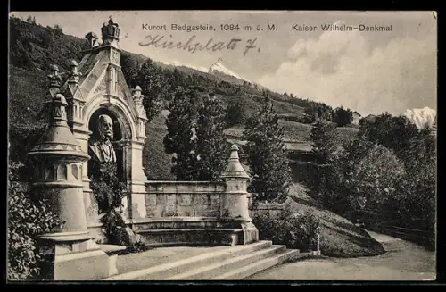 AK Badgastein, Kaiser Wilhelm-Denkmal
