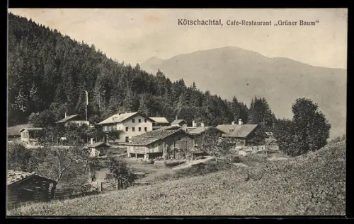 AK Bad Gastein, Café-Restaurant Grüner Baum im Kötschachtal
