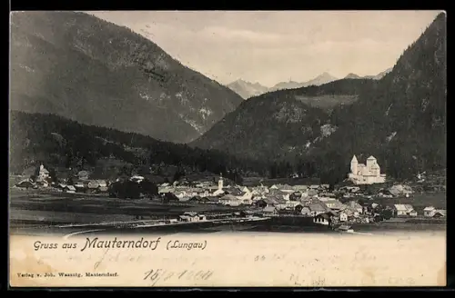 AK Mauterndorf /Lungau, Panorama mit Schloss und Kirche