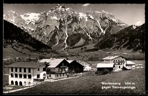 AK Werfenweng, Panorama gegen Tennengebirge