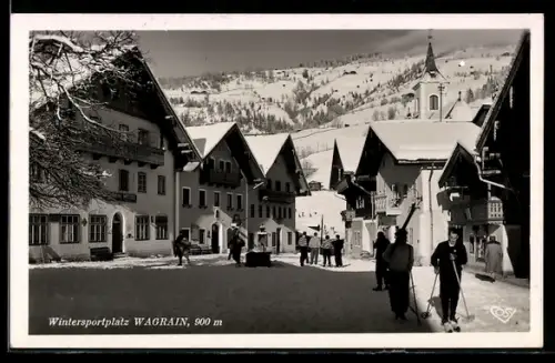 AK Wagrain, Strassenpartie im Winter