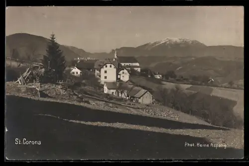 AK St. Corona, Panorama mit Kirche und Gehöften